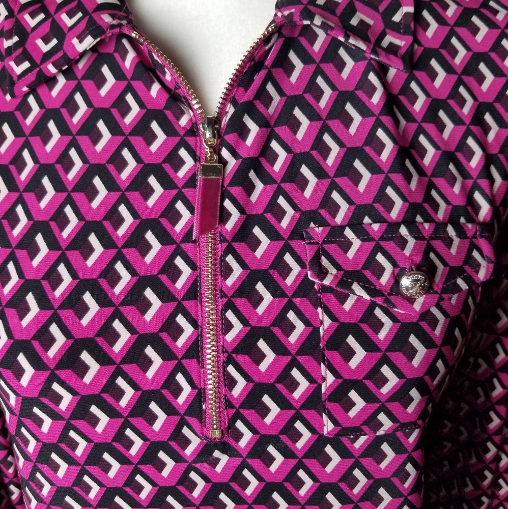 Tommy Hilfiger half zip 3/4 sleeves top size S/P - Picture 3 of 8